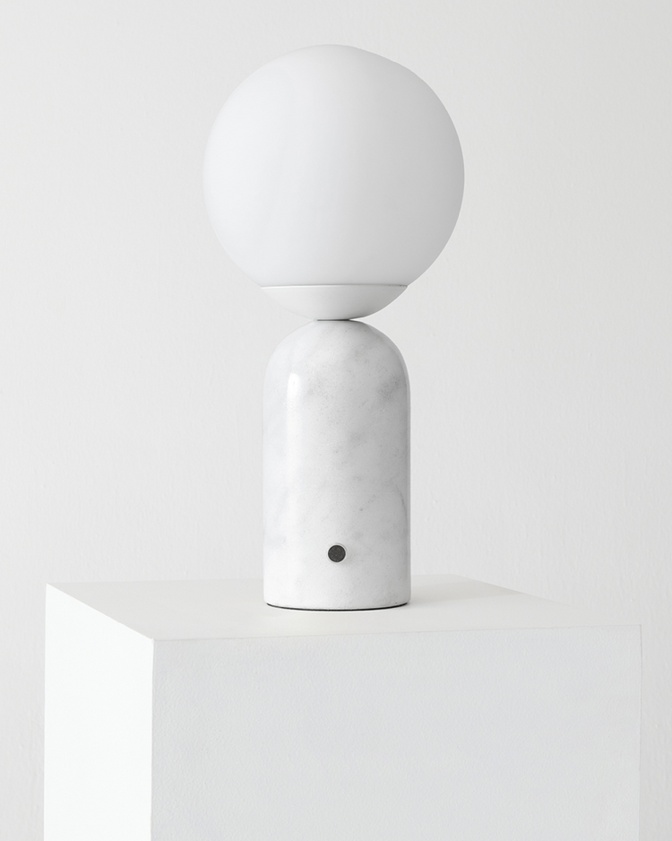 Marble Globe Tall Table Lamp