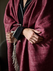 Bamboo Blend Herringbone Tassel Throw