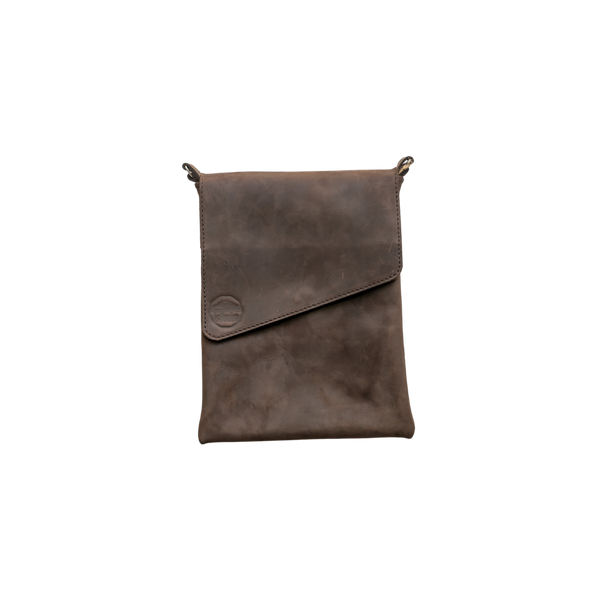 Envelope Flap Leather Crossbody Bag