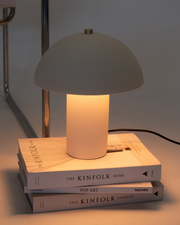 Dome Shade Matte Cream Table Lamp