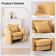 Oversized Boucle-Texture Accent Chair – chair (view 4) | Roost & Roam