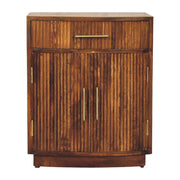 Fluted Mango Wood Bedside Cabinet