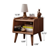 Close-up of embossed raised texture on canvas surface — Beechwood Open-Shelf Nightstand