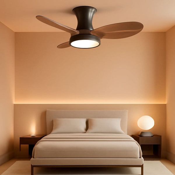 Walnut Finish LED Ceiling Fan