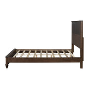 Reeded Wood Platform Bed Frame