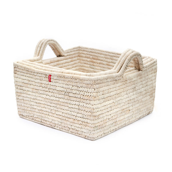 Woven Jute Square Storage Basket