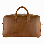 British Tan Leather Carry-On Duffle Bag