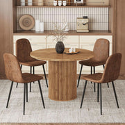Fluted Pedestal Round Dining Set – dining room set (view 9) | Roost & Roam