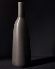 Matte Stoneware Bottle-Form Vase