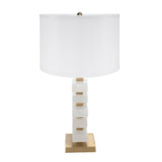Stacked Alabaster Slab Table Lamp