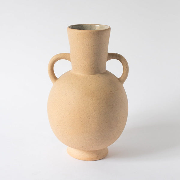 Handled Stoneware Amphora Vase