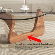 Oval Glass Top Coffee Table