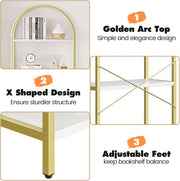 Arched Five-Tier Metal Bookcase (view 6) | Roost & Roam