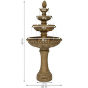 Four-Tier Resin Outdoor Fountain