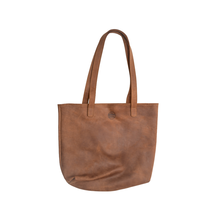 Full-Grain Leather Market Tote