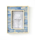 Indigo-Dyed Carved Bone Picture Frame