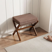 Folding X-Frame Upholstered Footstool – ottoman (view 8) | Roost & Roam