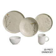 Botanical Speckled Ceramic Dinnerware Set