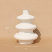 Stacked Contour Ceramic Vase