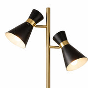 Axis Black and Gold Floor Lamp with Four-Way Switch