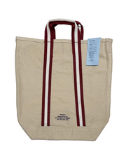 Recycled Canvas Striped Belt-Handle Tote