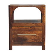 Arched Mango Wood Nightstand