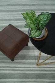 Striped Hand-Tufted Wool Area Rug