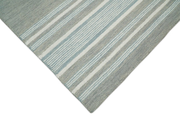Striped Wool Area Rug