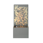 Leaf Cutout Metal Outdoor Water Fountain — scale reference and proportion detail