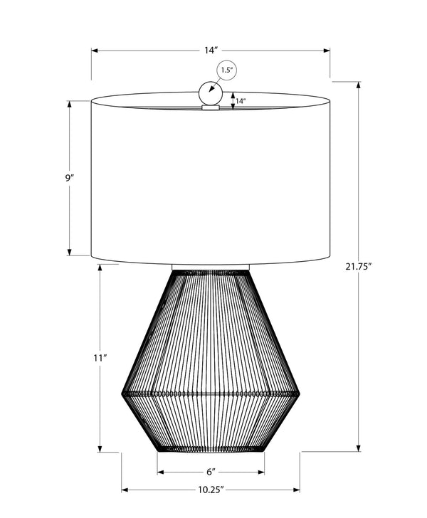 Woven Rope Geometric Table Lamp