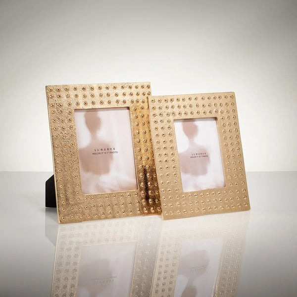 Studded Gold-Cast Photo Frame