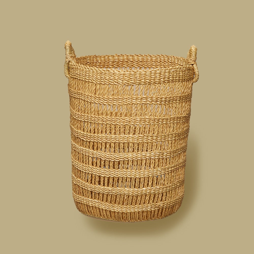 Open Weave Elephant Grass Basket