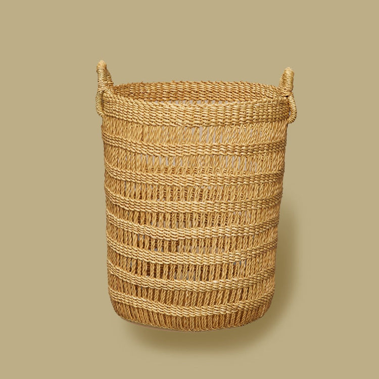 Open Weave Elephant Grass Basket