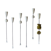 Bone-Accent Stainless Cocktail Pick Set
