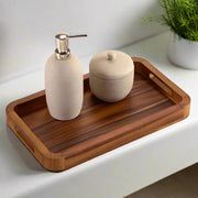 Acacia Wood Handled Serving Tray