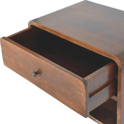 Curved Mango Wood Floating Nightstand