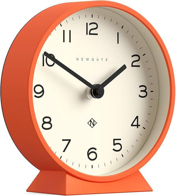 Round Mantel Desk Clock Pumpkin Orange