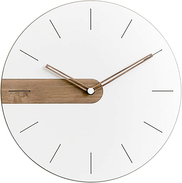 Numberless Exposed Wood Silent Wall Clock