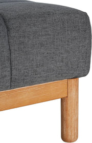 Tufted Gray Fabric Square Ottoman – ottoman (view 10) | Roost & Roam