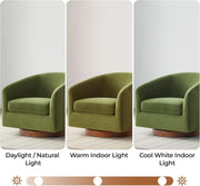 Forest Green Velvet Swivel Barrel Armchair