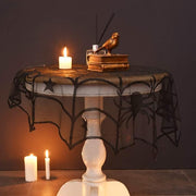 Black Lace Spider Web Table Topper