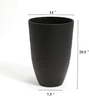 Stone-Finish Tall Planter Set