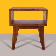 Open-Shelf Acacia Wood Nightstand