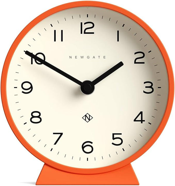 Round Mantel Desk Clock Pumpkin Orange