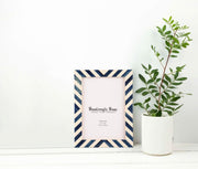 Chevron Resin Inlay Picture Frame Set