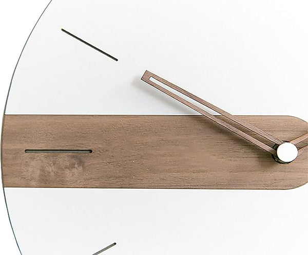 Numberless Exposed Wood Silent Wall Clock