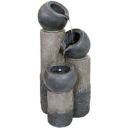 Tiered Cascading Globe Solar Fountain