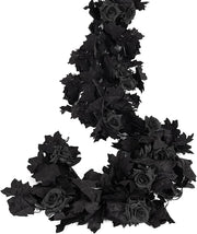 Black Rose Maple Leaf Artificial Garland