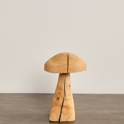 Hand-Carved Eucalyptus Mushroom Sculpture