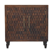 Carved Mango Wood Two-Door Sideboard